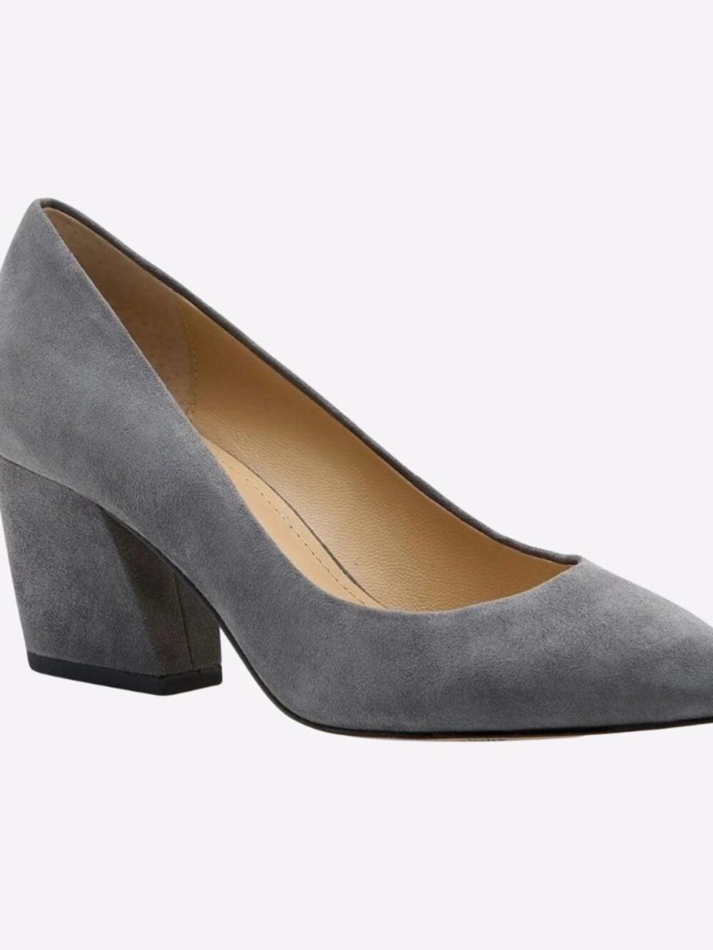NWOT Botkier New York Stella Suede Leather Grey Heels Womens Sz 6.5M Office